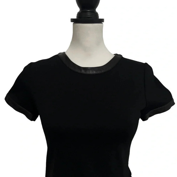 Women’s Madewell Black Short Sleeve Peplum Top with Black Trim. XS - Picture 3 of 8